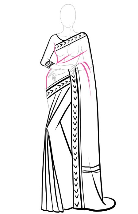 How to draw Sari.